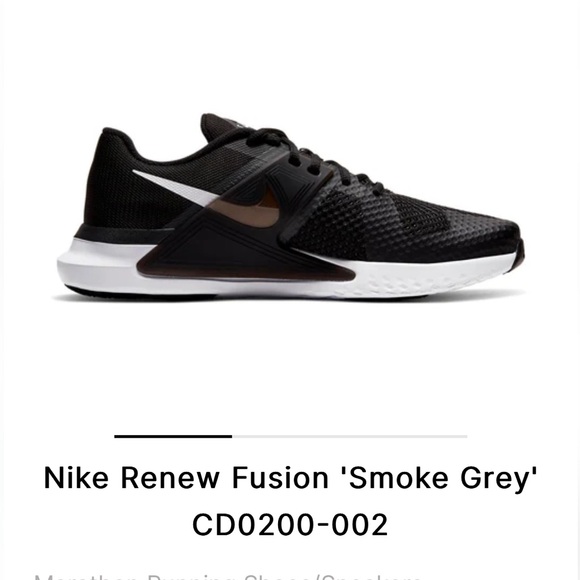 NIKE RENEW FUSION CD0200-002   BLACK / WHITE-DK SMOKE GREY   SIZE 9. 5  TRAINING - Picture 3 of 14